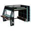 Full Size Gaming Loft Bed With Built-In Lighted Desk, 6 Storage Drawers And Bookcase-560383400