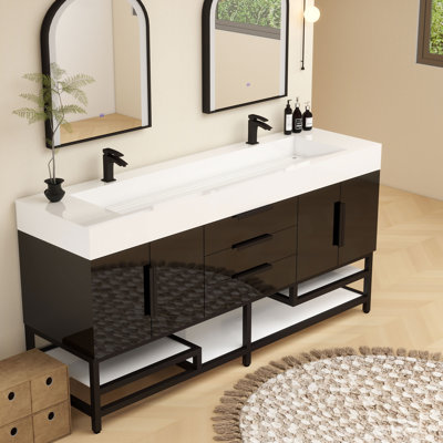 70.5'' Double Bathroom Vanity Base Only