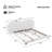 Extra Thick Upholstered Platform Bed Frame with Luxury Split Headboard, Easy Assembly, White,King