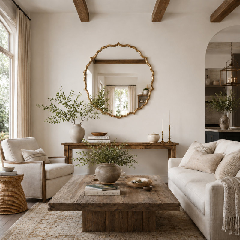 Cecile Scalloped Metal Wall Mirror