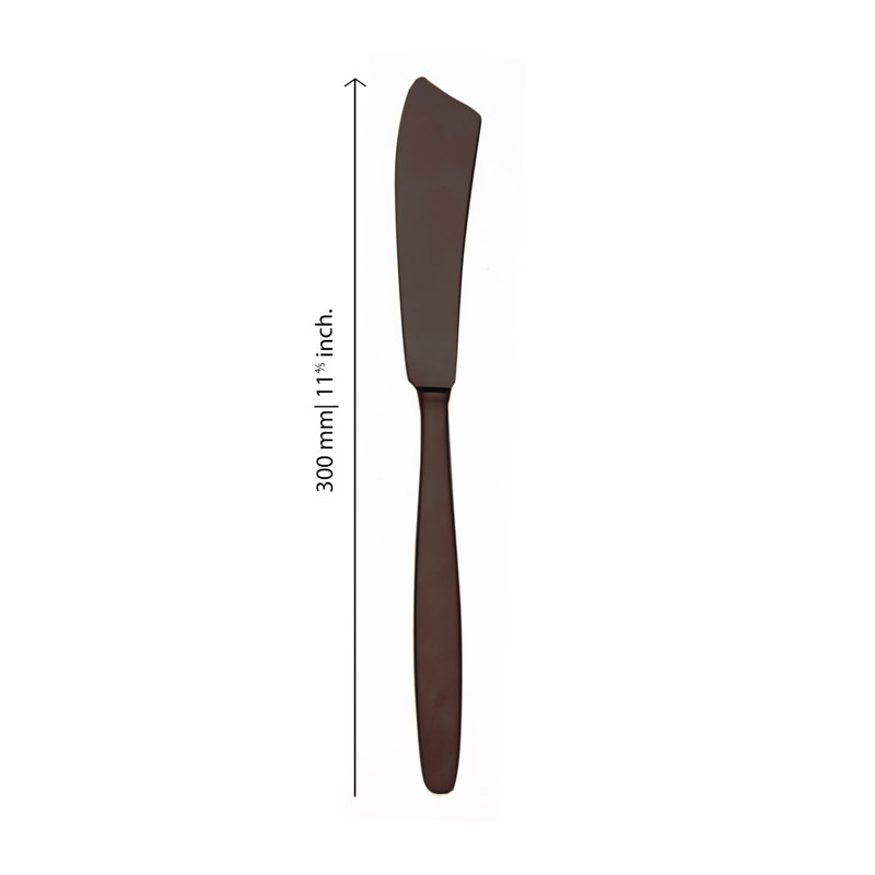 Due Stainless Steel Cake Knife, Black Gold