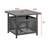 Table d'appoint d'extérieur avec trou pour parasol 1,57 po