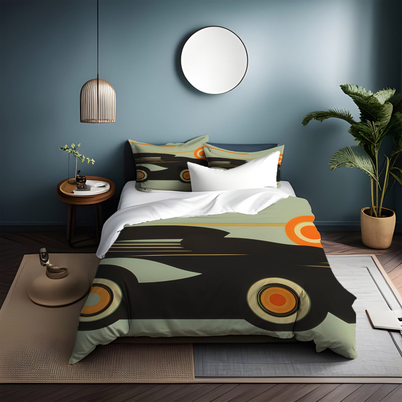 Abstract Duvet Cover, King Duvet Cover + 2 King Shams