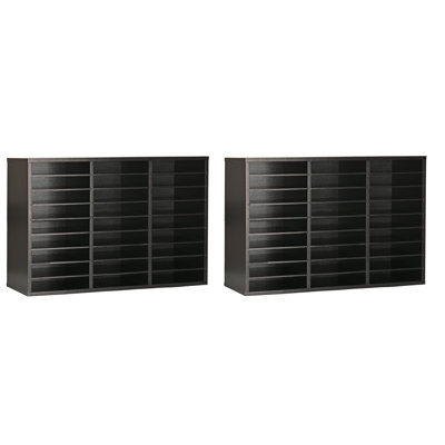 AdirOffice Manufactured Wood 27 Compartment Mailroom Organizer