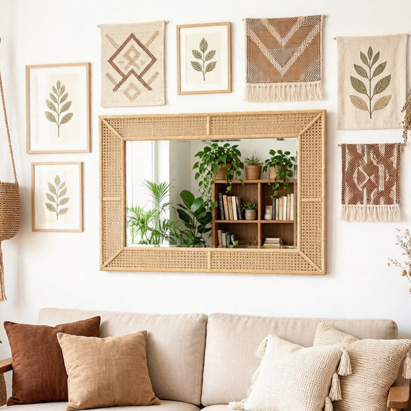Miroir mural Boho