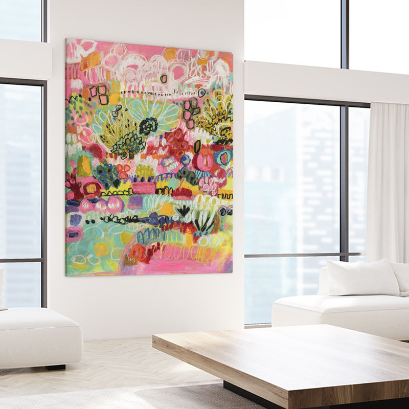 Reproduction d’art sur toile tendue, "boho garden iii" par karen fields