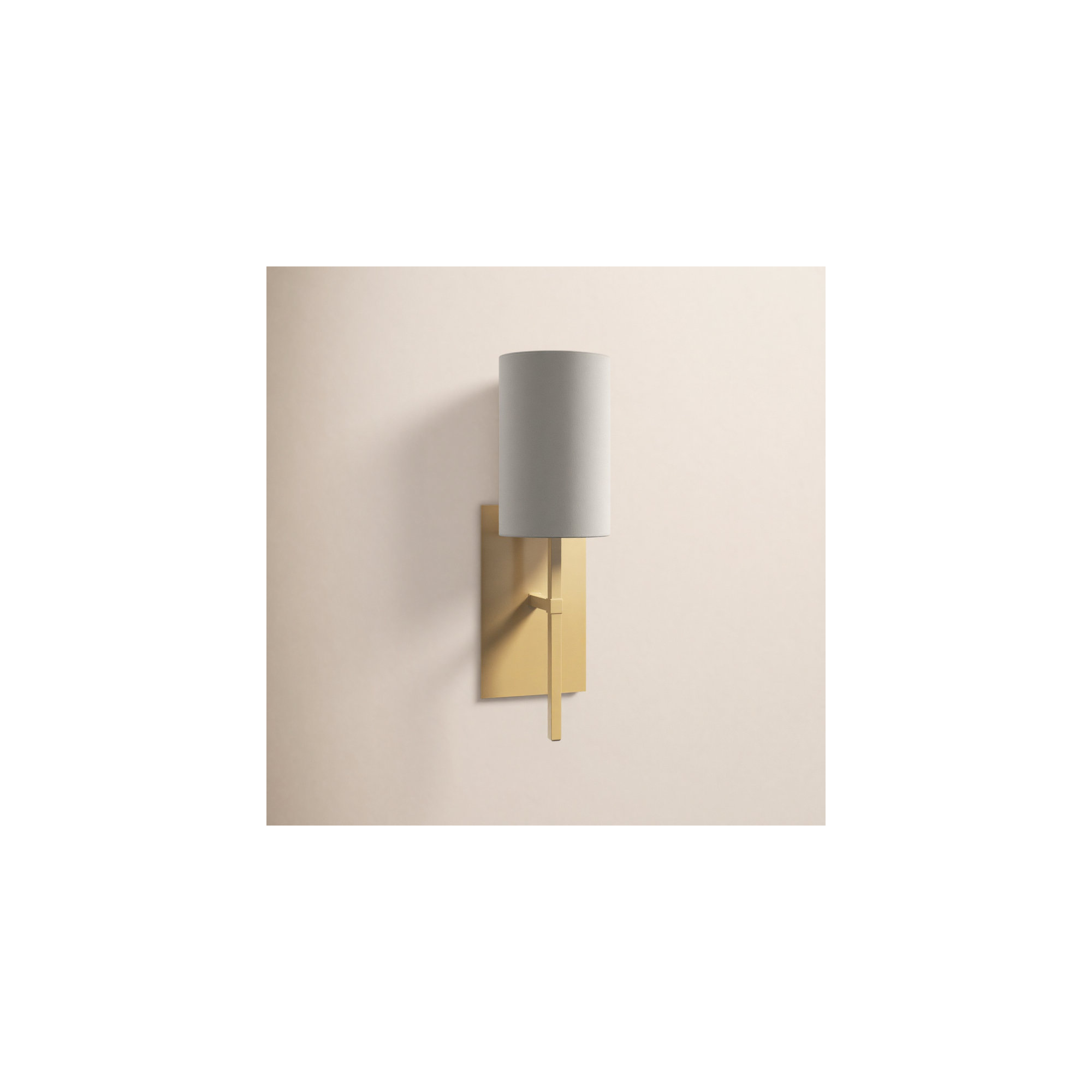 Lyla Single Light Steel Dimmable Wallchiere, Aged Brass