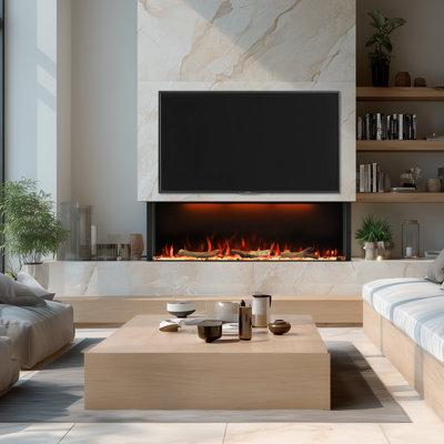 Brayden Studio Black Electric Fireplace