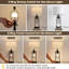 Ensemble de 2 lampes de table industrielles avec ports USB, lampe de chevet à intensité variable à 3 réglages tactiles avec veilleuse, lampe de table de chevet rustique pour le salon, la chambre et le bureau