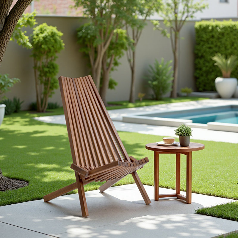 Chaise pliante en bois