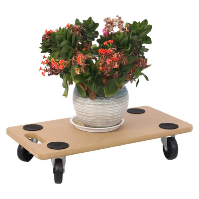 Heavy Duty Furniture Moving Dolly, Natural MDF Wood Rolling Platform for Couches and Appliances