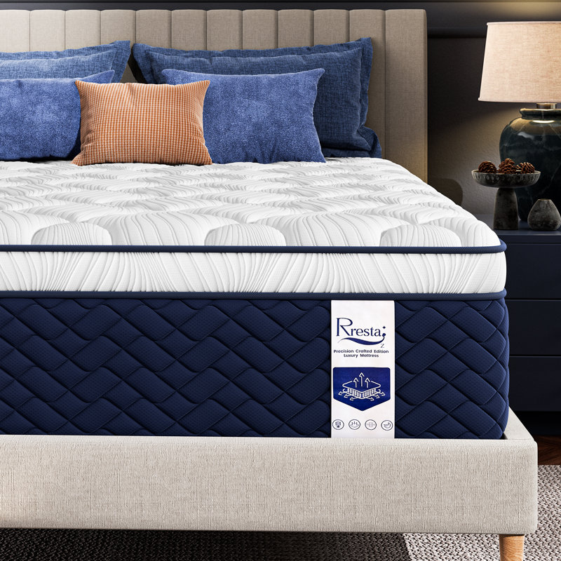 Medium Hybrid Mattress With Euro Top, Pressure Relief And Motion Isolation, Certipur-US And OEKO-TEX Certified, 14", King