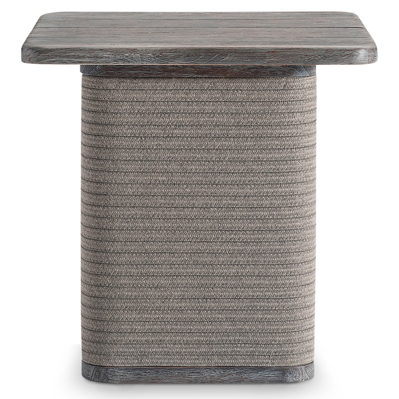 Outdoor Teak Table, 19.75" H x 19.9" W x 19.9" D