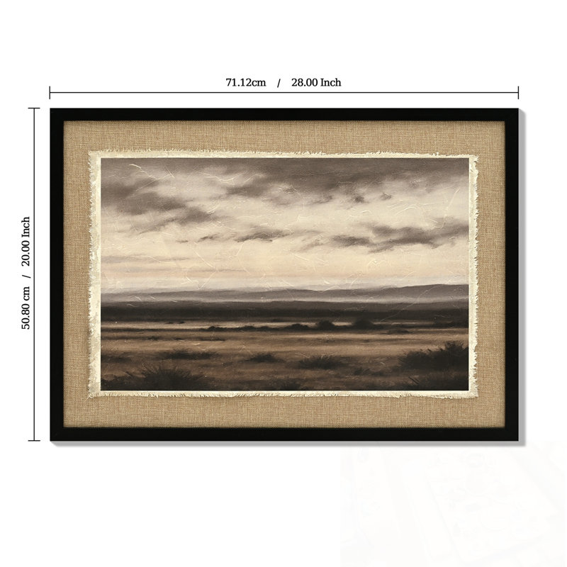 Grand paysage rétro, art mural encadré