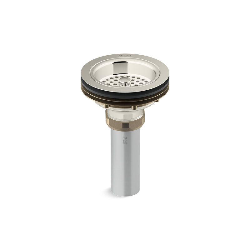 Foundations Sink Basket Strainer, Polished Nickel