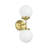 5.9 in. 2-Light Modern Opal Globe Glass Wall Sconce Vanity Light