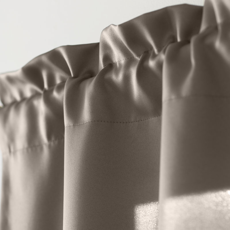 Wayfair Basics® Thermal Energy Saving Rod Pocket Curtain Valance, Mocha