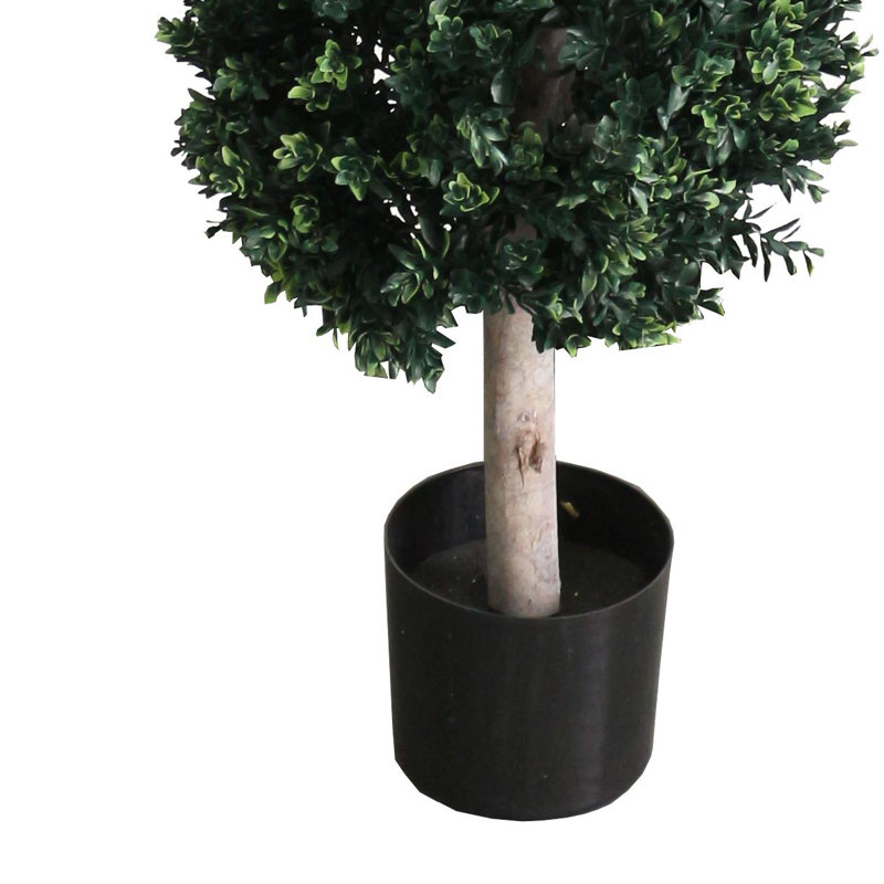 Leaf Artificial Boxwood Ball Trees 150cm Faux Boxwood Tree in Pot Liner
