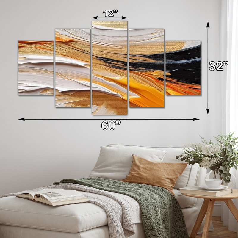 Chingiz - Abstract Spirals Canvas Print - 5 Panels