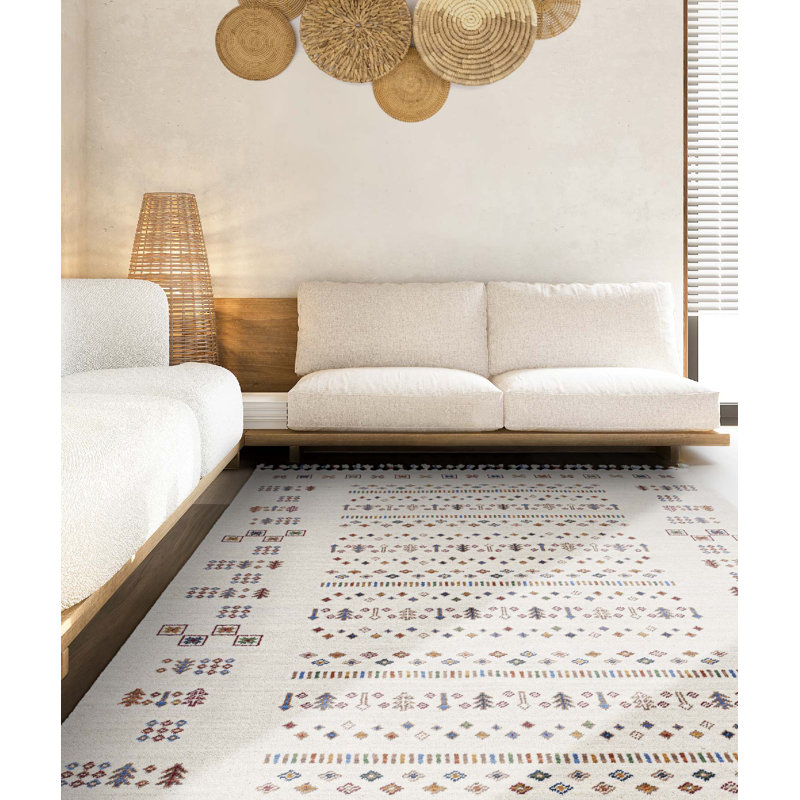 Tapis en laine Leila Gordes, Rectangle 4 pi 2 po x 6 pi 5 po
