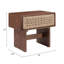 Table de chevet Amaria naturel et noyer