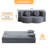 Lozena Boneless 75" Convertible Folding Sofa Bed, Twin Sleeper Sofa with Pillow, Modern Velvet Fabric Floor & Futon Compression Loveseat Couch, No assembly required-333651531