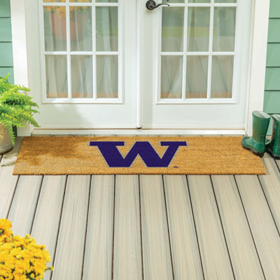 Très grand tapis couleur coco de l'Université de Washington, 60 po x 24 po