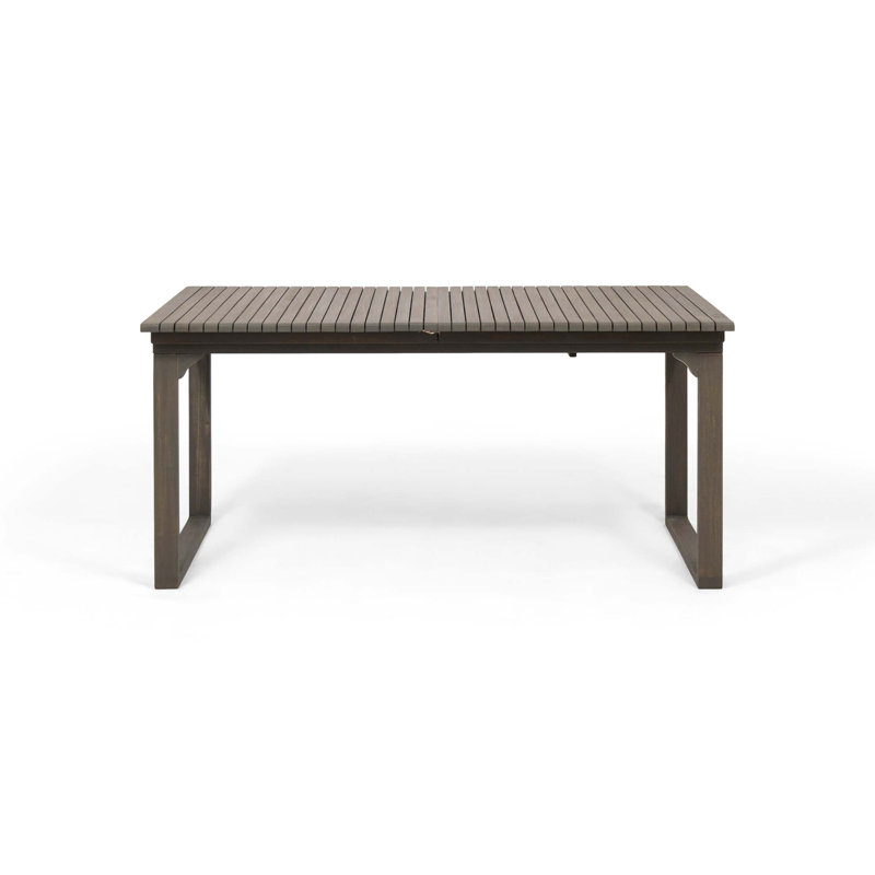 Table de salle à manger d'extérieur extensible en bois d'acacia