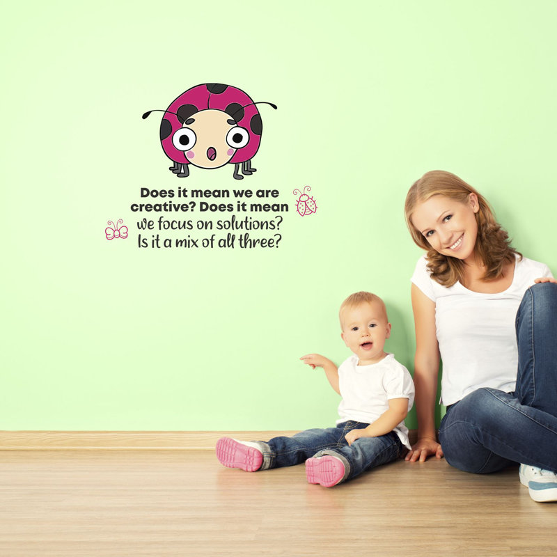 Text & Numbers Wall Decal, 27" H x 30" W x 0.05" D
