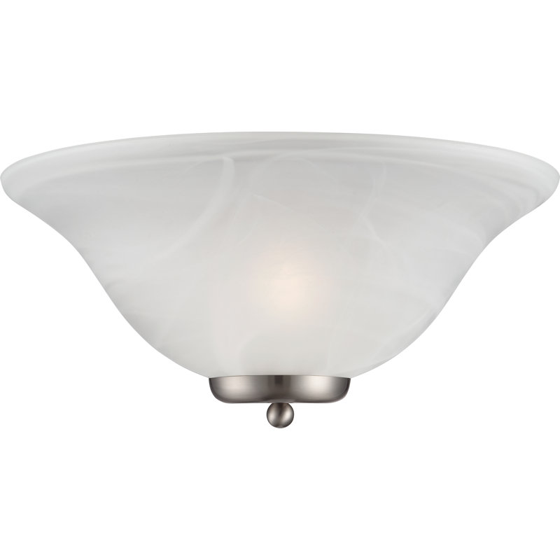 Turcotte 1 lumière traditionnelle demi-lune, Nickel brossé