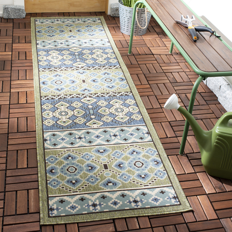Embyr Performance Ikat Indoor/Outdoor Area Rug, Runner 2'3" x 14'