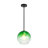 Vulpecula 1 - Light Glass Globe Pendant With Green Hammered Glass-1528020009