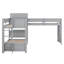 Lit simple superposé en forme de L avec bureau intégré, 4 tiroirs, ports USB et prise de courant-902639031
