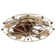 Low Profile Caged Ceiling Fan With Lights And Remote Control, Modern Industrial Design