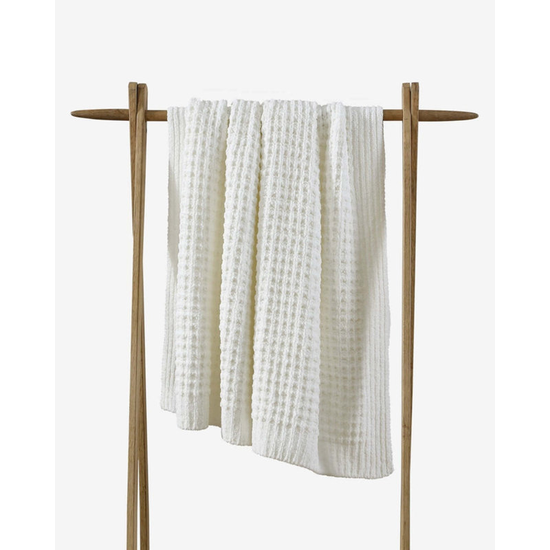 Waffle Throw Blanket, Off White
