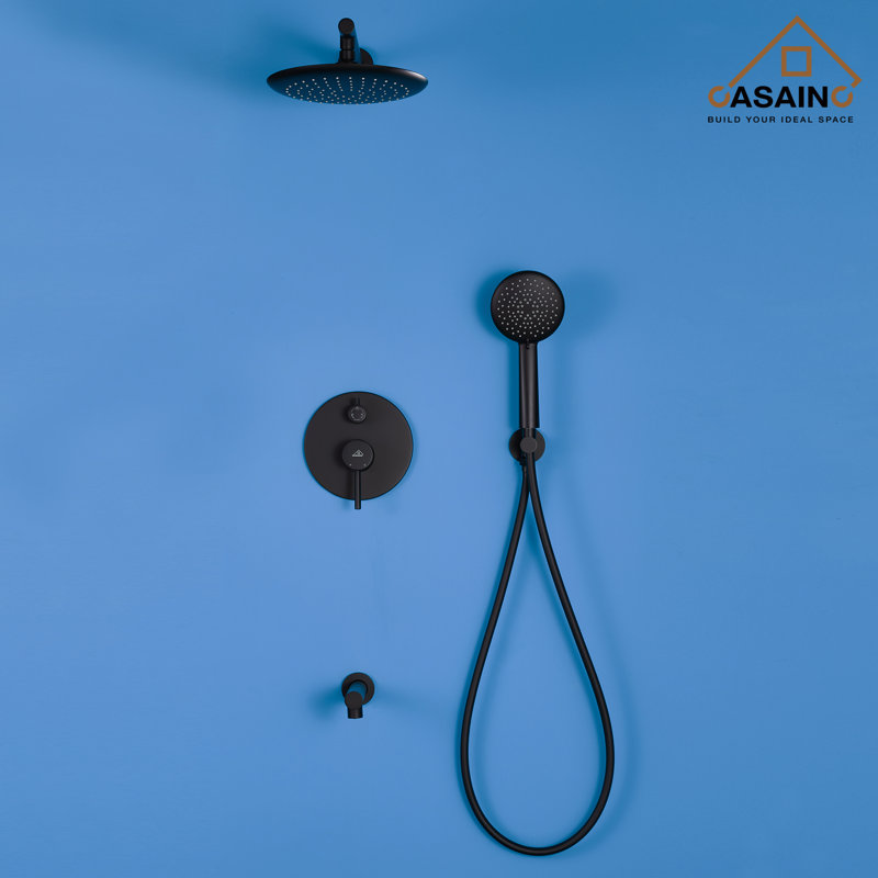 Matte Black Multi-Function Wall Mounted Shower System