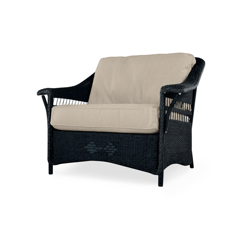 Nantucket Outdoor Lounge Chair, Ebony, Remy Cloud
