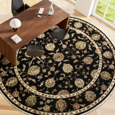 Tapis en laine/beige noir/beige 8 pi 3 po one-of-kind dharma handwoven