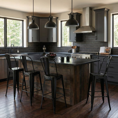 Counter Stool with Metal Frame