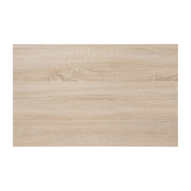 Driftwood and Black Metal Rectangular Coffee Table with Shelf