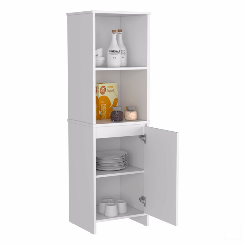 Armoire de cuisine, armoire à une porte, tablettes intérieures et extérieures
