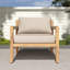 Fauteuil de patio extérieur en bois d'acacia
