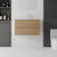 36, flottant, meuble-lavabo de salle de bain avec lavabo, lavabo en céramique, contreplaqué, bois de chêne-1285943273-1285943279