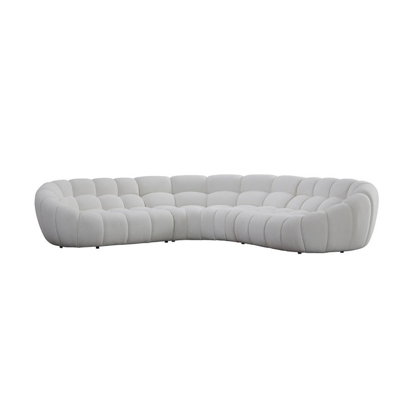 Canapé modulaire surdimensionné à bulles MI-2126B, Polyester blanc