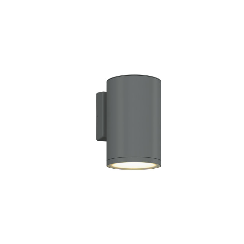 Outdoor Cylinder 6" Down Wall, Silver