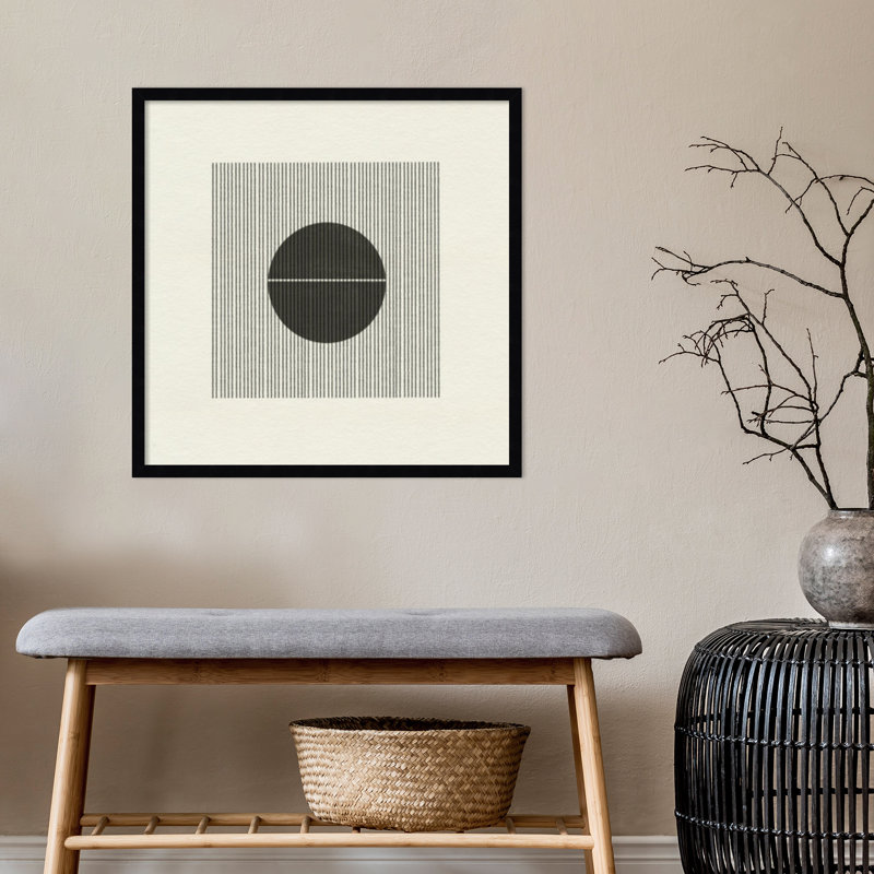 «Nyamal Paper Objet No 5» par le studio MIUUS, reproduction d'art encadrée, H 25 po x l 25 po, Noir