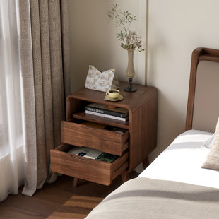 42cm W Solid Wood Bedside Table