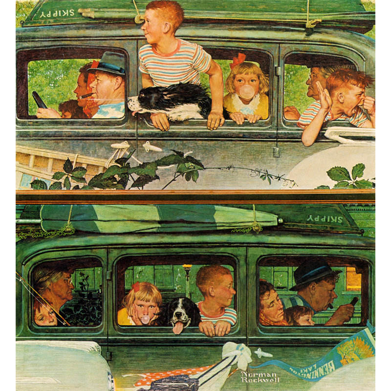 «The Outing» par Norman Rockwell, toile tendue avec châssis, H 40 po x l 28 po