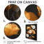 Or noir rétro Glamour Poppies - coquelicots, impression d'art mural-562172013-562172015