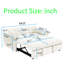 Canapé-lit de grande taille 64,9 po 3-en-1 pliable, canapé double en velours moderne-925860990